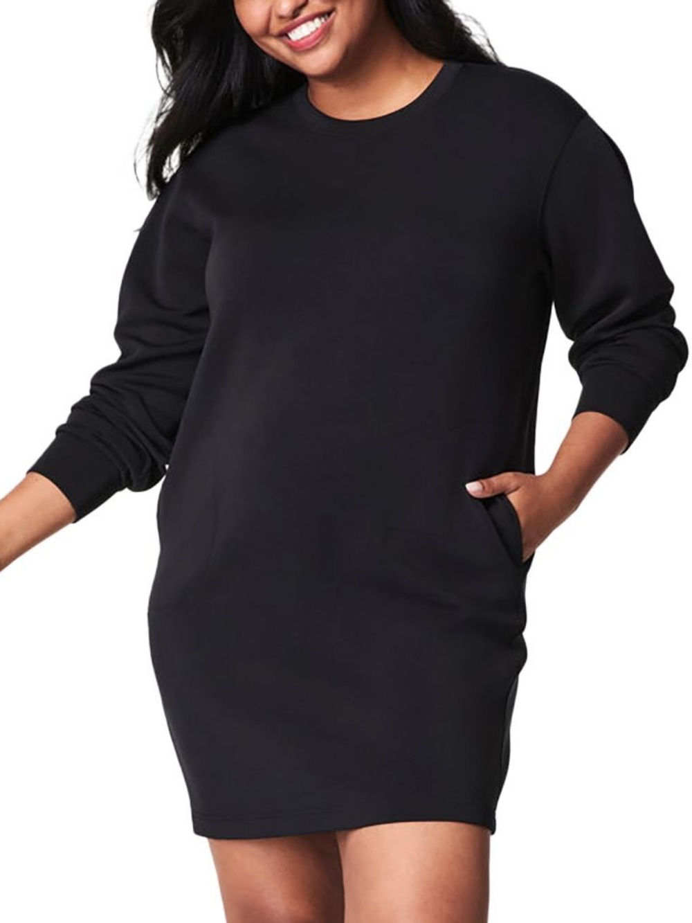 ☀️ New! SPANX AirEssentials Crewneck Dress in Very Black